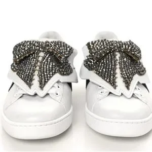 Gucci calfskin Ayers web women Ace bow